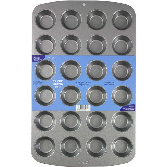 Forma do 24 mini muffinek PME z powłoką nieprzywierającą, stal węglowa