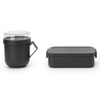 Dwuczęściowy Zestaw Lunchowy Make & Take Dark Grey 206665 - Brabantia