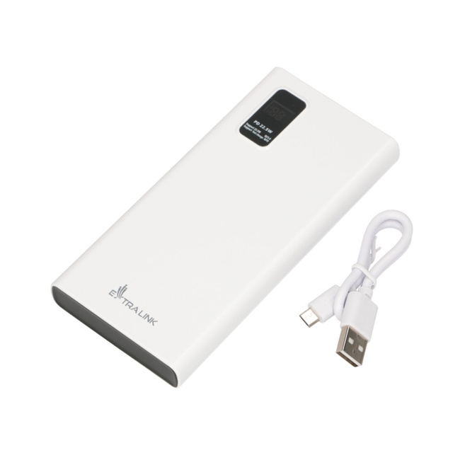 Extralink Epb-067w 10000mah Biały | Powerbank | Power bank, Fast Charging, Usb-c
