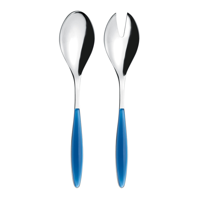 Sztućce do sałaty Guzzini 28 cm niebieskie