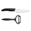 Zestaw nóż uniwersalny Gen 11cm i obieraczka 4cm czarny Kyocera 