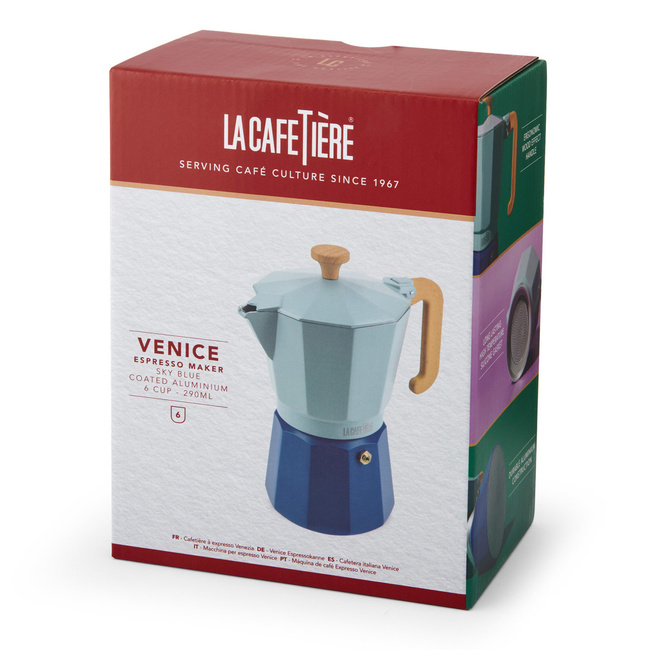 Kawiarka Włoska Venice 6 Cup - Sky Blue La Cafetière