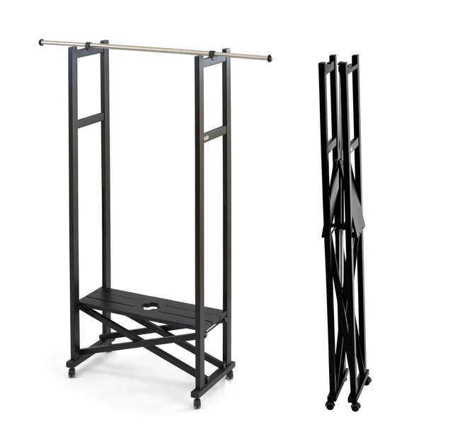 Arredamenti Elios Stojak na ubrania - 37 x 78 cm, Czarny