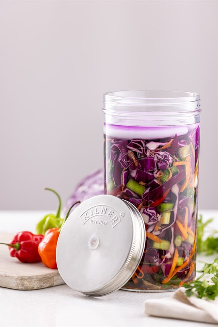 Zestaw do fermentacji Kilner 1 l z pokrywką z zaworem Air Lock