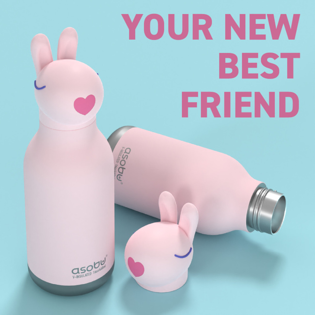 ASOBU Butelka termiczna BESTIE BOTTLE BUNNY 460ml