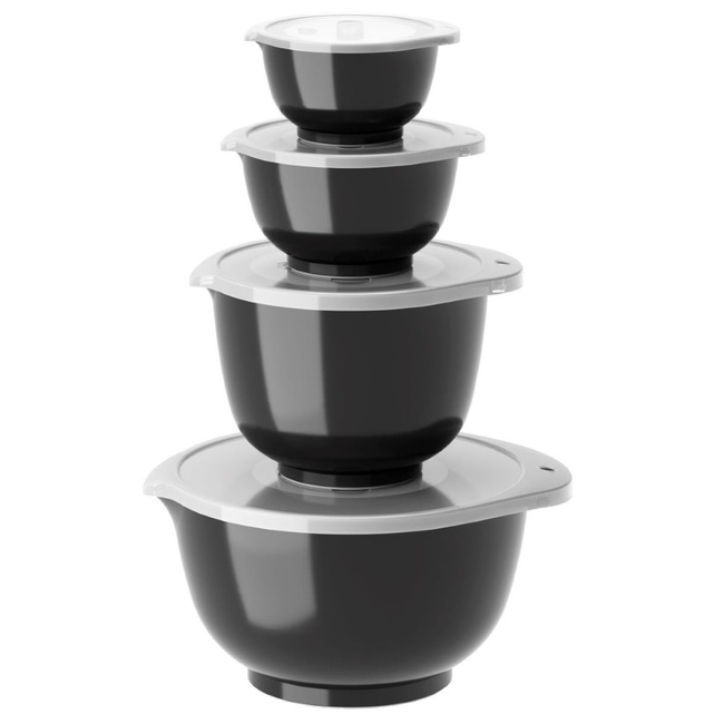 Zestaw misek 8 elementów New Margarethe Carbon Black - Rosti