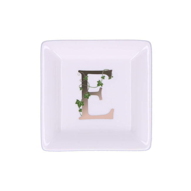 Talerzyk Kwadratowy 10 cm, Wzór E - La Porcellana Bianca