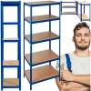 Regał magazynowy metalowy Extralink EX.36790, 180x90x40 cm, niebieski, 5 półek