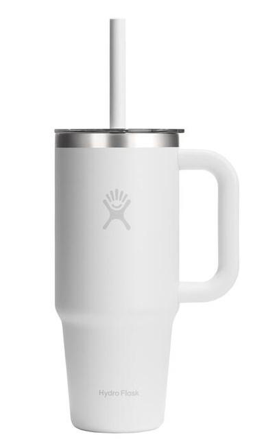 Kubek podróżny Hydro Flask Travel Tumbler 24 oz ze słomką, biały