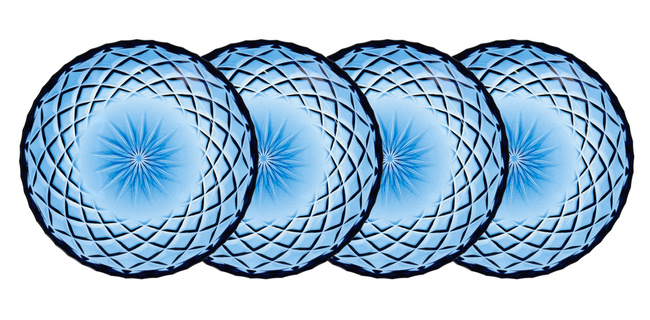 Talerze Sorrento 16 cm niebieskie 4 sztuki Sorrento Lyngby Glas 