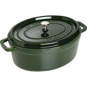 Staub La Cocotte Garnek żeliwny owalny 3.2 ltr, zielony