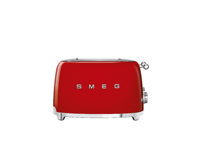 Smeg - Toster, Cztery Kromki, Czerwony Tsf03rdeu 50's Style