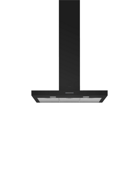 Smeg - Okap Przyścienny, 90 cm, T-kształtny Universal Kbt900ne Czarny Mat