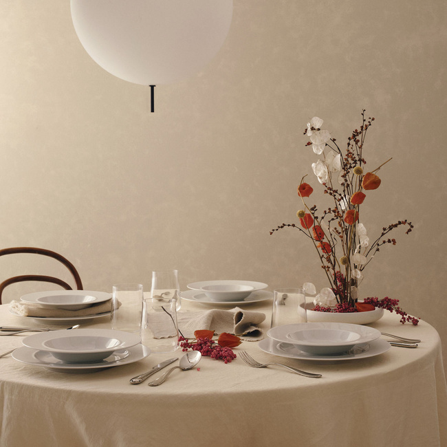 Talerz Deserowy Z Białej Porcelany 20 Cm La Bella Tavola - Alessi