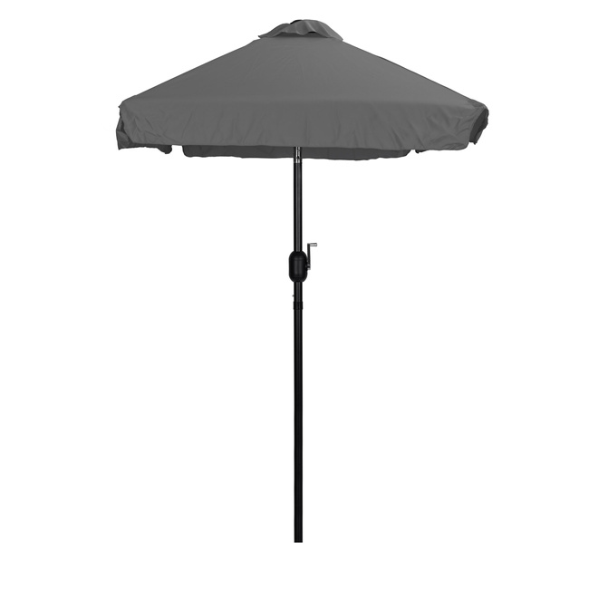 Prostokątny Duży Parasol Ogrodowy Skośny Łamany Z Korbą Szary 200 X 140 Cm