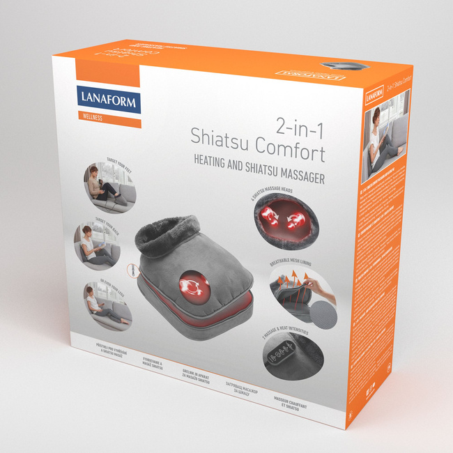 Ogrzewacz do stóp z funkcją masażu Shiatsu Comfort 2 in 1- Lanaform