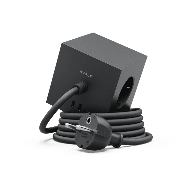 listwy zasilające z podwójnym usb-c 30 w i podstawą magnetyczną 3 m czarna - avolt