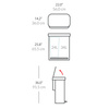 Kosz do segregacji Simplehuman CW2116, 58 l, szczotkowana stal nierdzewna