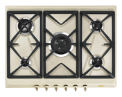 Smeg - Płyta gazowa, 70 cm, Coloniale Coloniale SrV876PogH Kremowy (pokrętła w kolorze mosiężnym)