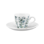 Sempreverde Filiżanka do kawy ze spodkiem - 90 ml - La Porcellana Bianca