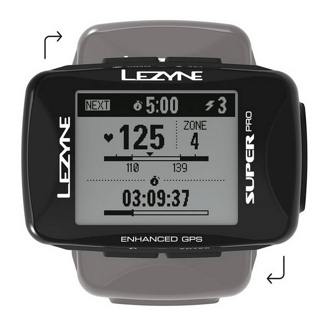 Licznik rowerowy LEZYNE SUPER PRO GPS HRSC LOADED w zestawie opaska na serce + czujnik prędkości/kadencji