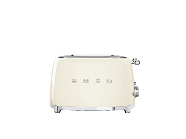 Smeg - Toster, Cztery Kromki, Kremowy 50's Style Tsf03Creu Kremowy.