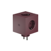 rozszerzacze gniazd elektrycznych 2 gniazda z podwójnym usb-c 30 W Square bordowy - Avolt