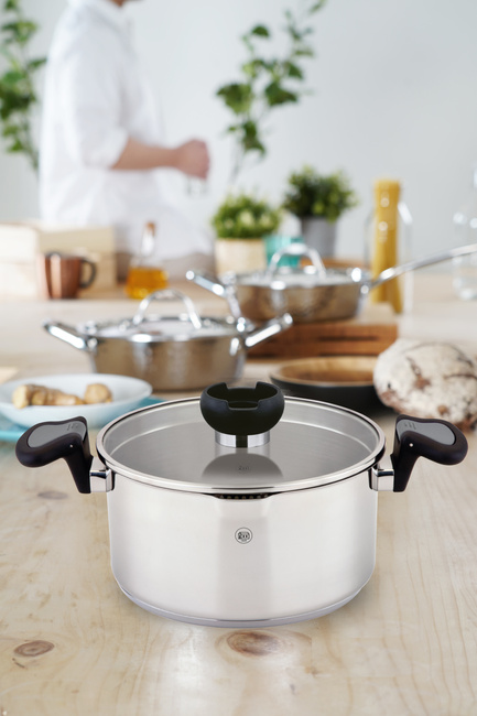 Rondelek stalowy z pokrywą 16 cm 1 l Aron - Carl Schmidt Sohn