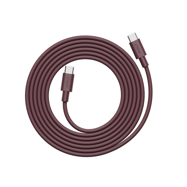 Cable 1 Usb-c Bauhaus 2 M Mulberry Red - Avolt
