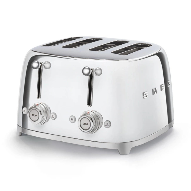 Smeg - Toster, Cztery Kromki, Chrom 50's Style Tsf03Sseu Chrom