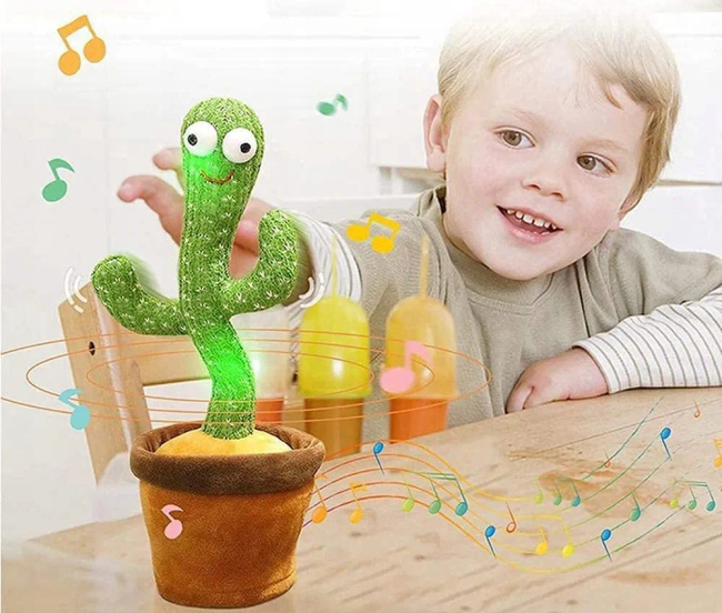 Extralink Toys | Zabawka kaktus tańczący | śpiewający dla dzieci LED USB