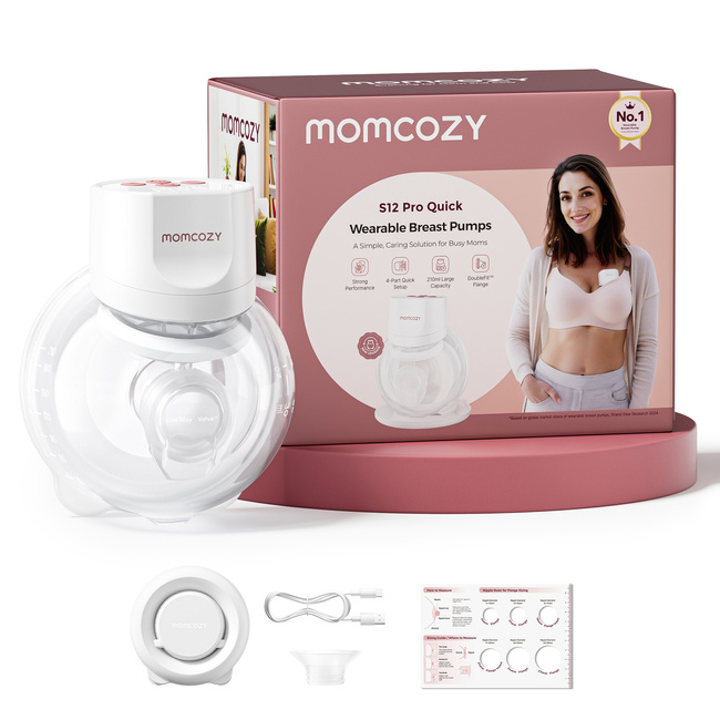 Momcozy S12 Pro laktator muszlowy bezprzewodowy pojedynczy biały do odciągania mleka