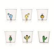 Szklanki niskie Ichendorf Milano Desert Plants 300 ml, komplet 6 szt., z kaktusem
