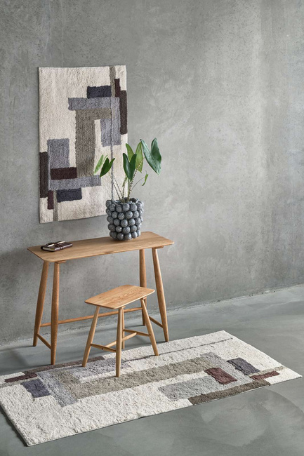 Tkanina dekoracyjna na ścianę Villa Collection Laerk 110 × 70 cm, szara i biała
