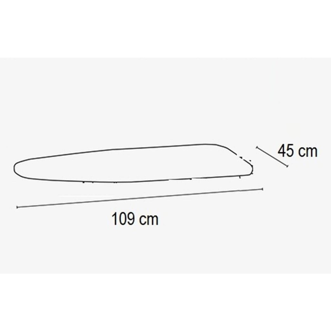 Mollettone Podkładka Na Deskę Do Prasowania - 107 x 45 cm, Biały - Arredamenti
