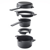 Zestaw garnków Brabantia Compact, 5 elementów, czarny, na indukcję