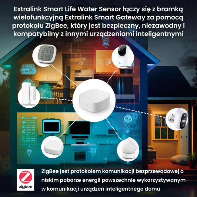 Extralink Smart Life Water Sensor | Czujnik zalania | czujnik poziomu wody, Smart Home, Tuya