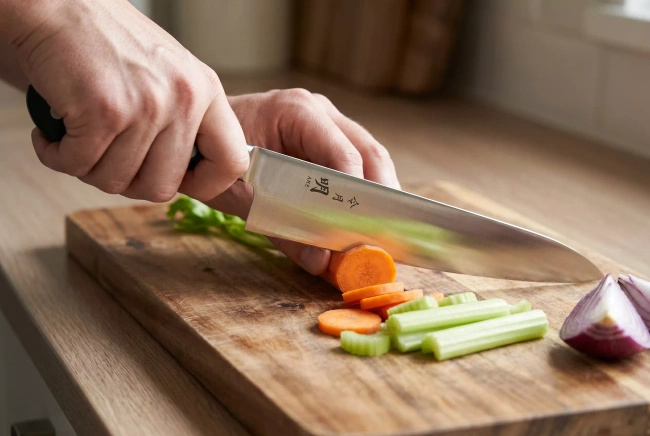 Nóż szefa kuchni Fuji Cutlery Akira Reigetsu FC-0107, ostrze 21 cm