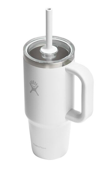 Kubek podróżny Hydro Flask Travel Tumbler 24 oz ze słomką, biały