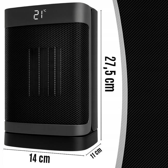 Extralink Grzejnik Elektryczny Kolumnowy Ceramiczny Farelka 1500w Pilot Led