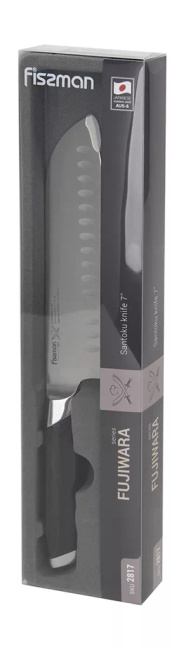 Nóż kuchenny Santoku Fissman Fujiwara ze stali AUS-6 18 cm
