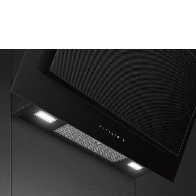 Smeg - Okap kuchenny, 90 cm, Linea, czarny LINEA KV194B3 Czarny