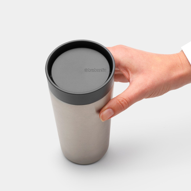 Kubek termiczny Brabantia Make & Take 360 ml, stalowy, Dark Grey