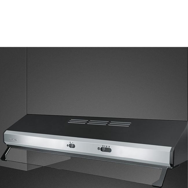 Smeg - Okap podszawkowy kuchenny, 80 cm, UNIVERSAL - czarny