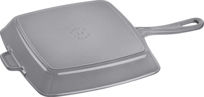Kwadratowa Żeliwna Patelni Grillowa 26 Cm, Grafitowy - Staub