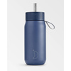 Termiczny kubek 2w1 ze słomką | 750ml | Granatowy series 2 - Chillys bottles