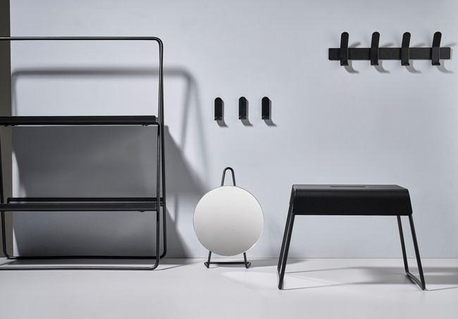 Wieszak ścienny A-Rack Black White 10582