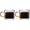 Komplet 2 Szklanek Z Podwójną Ścianką Do Espresso Amber 80 Ml 8579 - Vialli Design