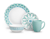 Zestaw Obiadowy Amalfi Verde 16 Elementów - Corelle