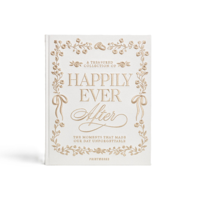Album ślubny Printworks Happily Ever After, haftowany, beżowy, 60 stron 28 x 21 cm